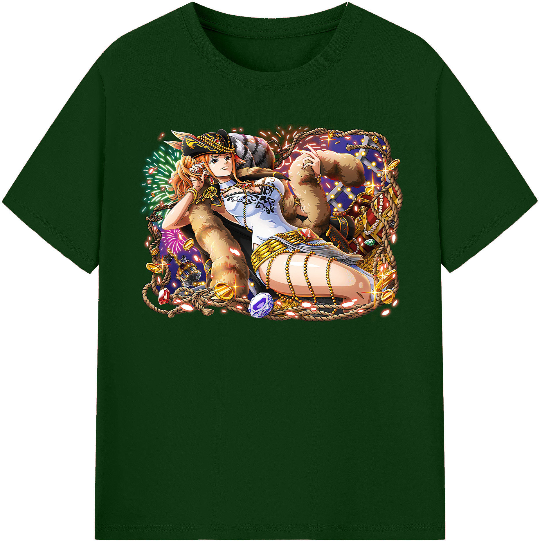 ワンピース ナミ ONE PIECE Nami 綿100％半袖Tシャツ（フロントプリント）